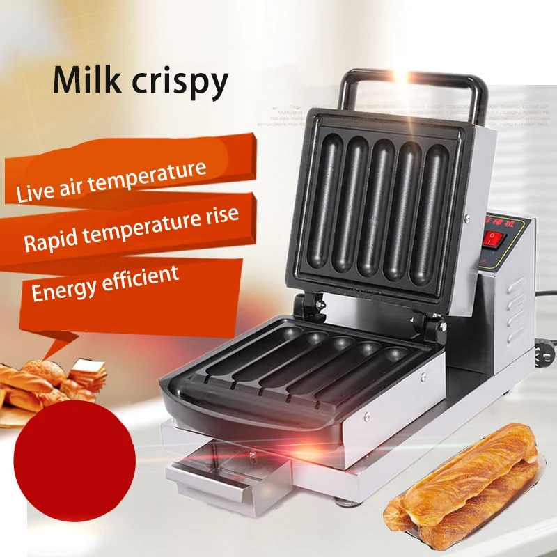 Stainless Steel Aluminum Non-Stick Bakeware 1800W 220V Commercial 10-Stick Hot Dog Machine Crispy Milk Stick Machine