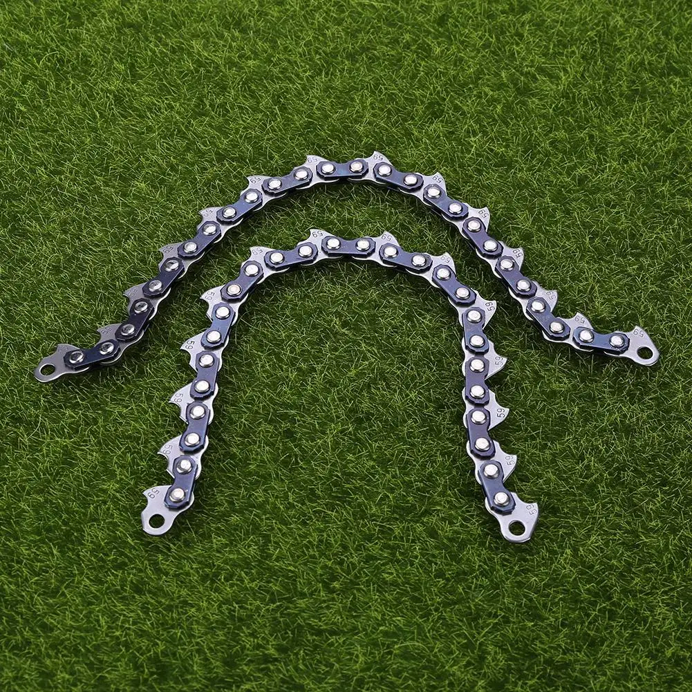 2pcs Chain Type Chain Blade Wood Cutting Chainsaw Woodworking Accessories Grass Trimmer Head Chain Grass Cutter Desbrozadora