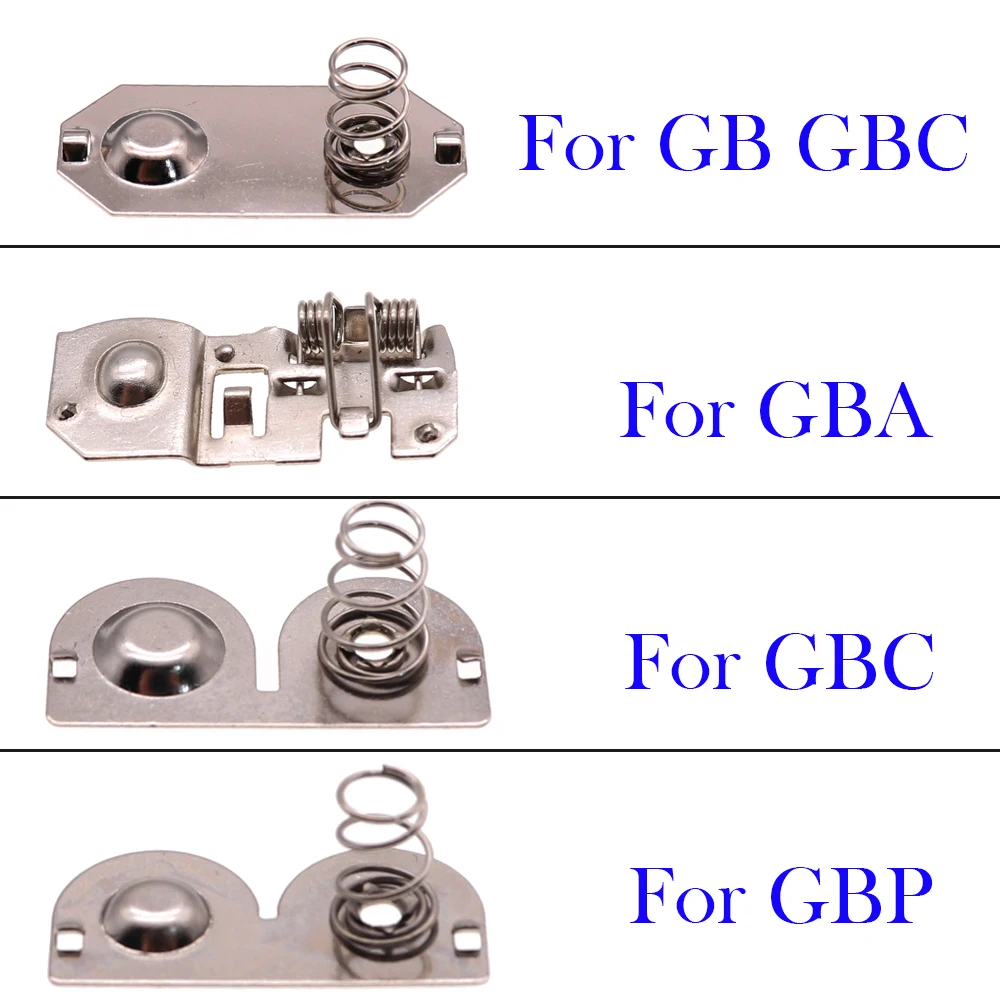 Battery Terminals Spring Contacts Battery Spring Replacement for Nintendo Game Boy Advance Game Console for GBP GBA GBC GB