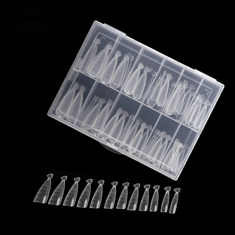 

10 sets Nail Tips transparent nail Acrylic Artificial False Nails in box Retail french tips 120 tips in a box