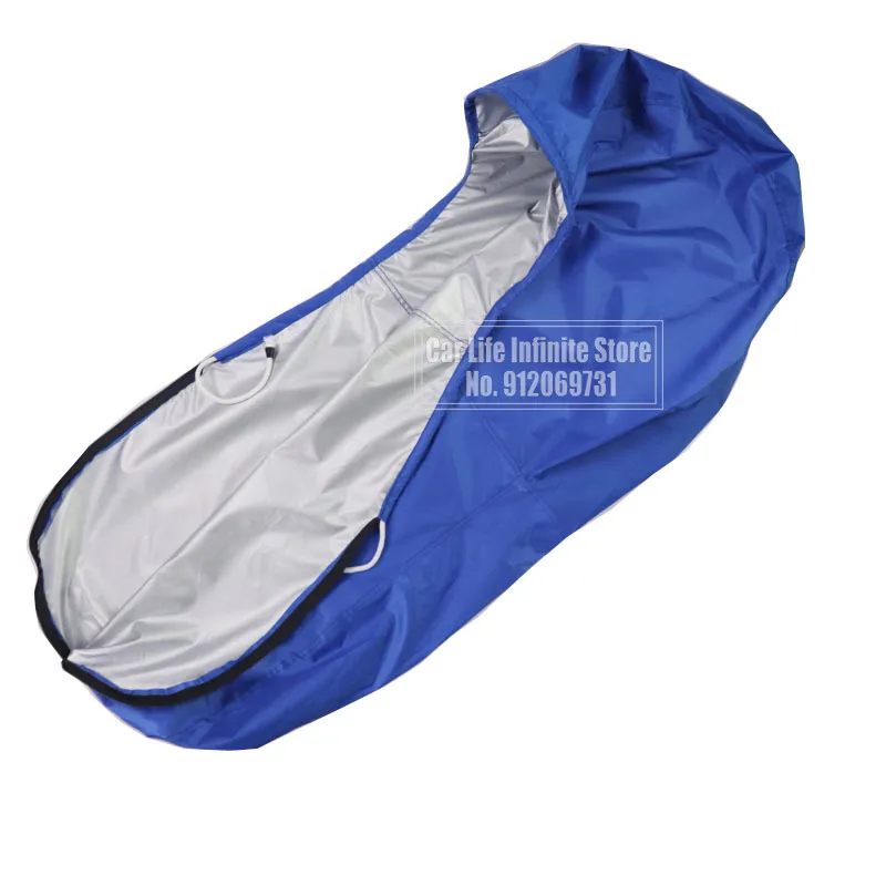 420D 6-225HP Boat Full Outboard Engine Cover Waterproof Sunshade Dust-proof  Protection Blue For 6-225HP Motor