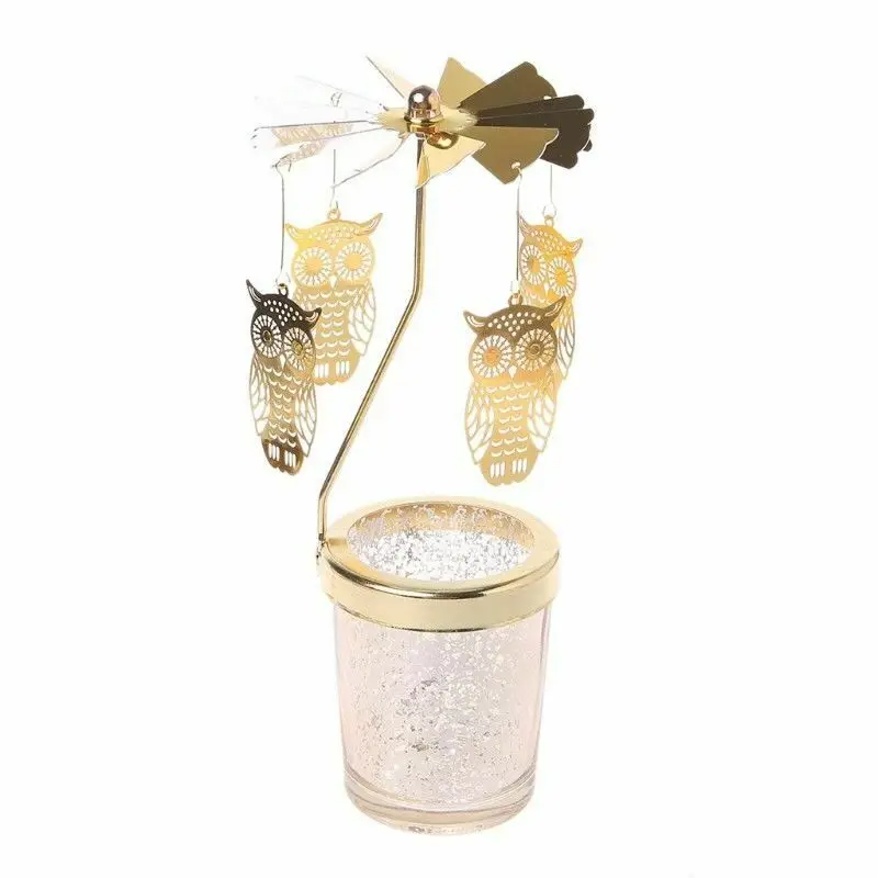 1 pz metallo rotante fine tuning angelo/alce/fiocco di neve e altri modelli candela portalampada da tè decorazione romantica multi-forma