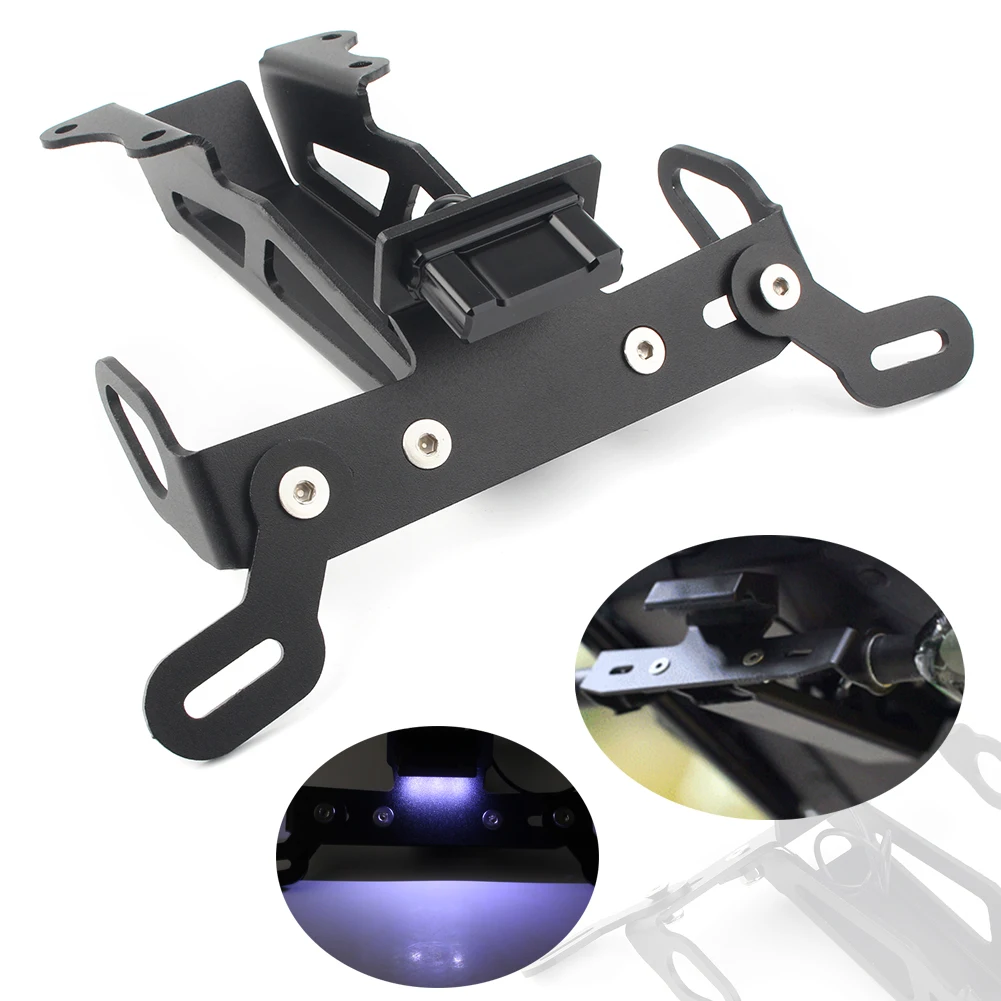 Aluminum Motorcycle Rear License Plate Holder Bracket w/ Light for YAMAHA TRACER 900 MT-09 TRACER FJ-09  2015 2016 2017 2018