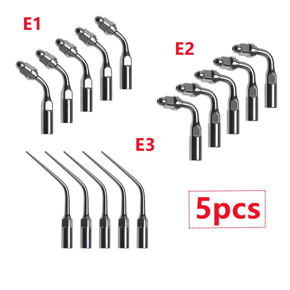 

5 pcs Dental Ultrasonic unit Piezo Scalering Scaler Endo Tips (E1 E2 E3) Fit EMS SKYSEA Handpiece High Quality