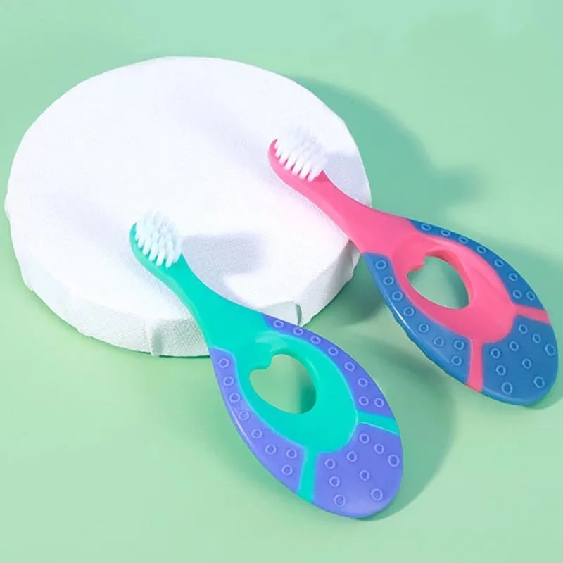 2Pcs Children's Baby toothbrush Superfine Soft Teeth Training Brush Cute Children Baby Oral Carer Children Teether Baby Items