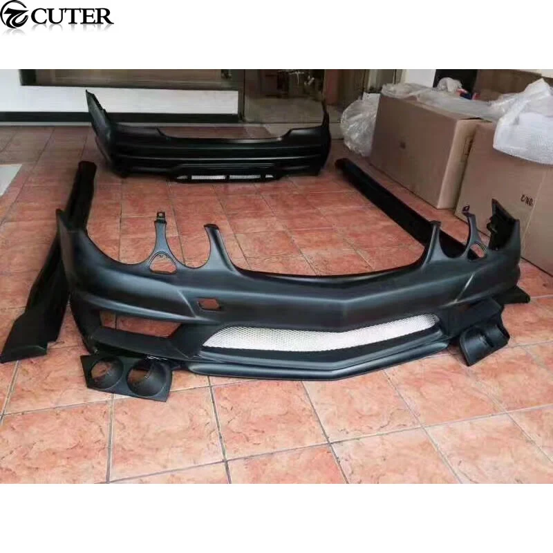 W211 E350 Car Body Kit Frp Unpainted Front Bumper Rear Bumper Side Skirts for Mercedes Benz W211 E280 Wald Body Kit 05-10