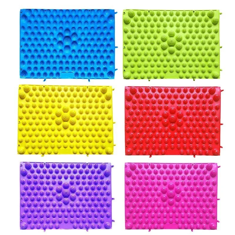 4pc Ortho Mats Puzzle Educational Rug Orthopedic Mats for Chidren Reflexology Pads Circulation Kids Feet Relax Massager Blanket