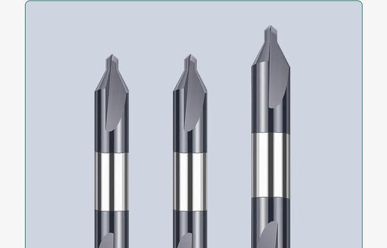 HRC58 ° Mittelbohrer aus Wolframstahl, 60-Grad-Hartmetall-Punktbohrer, 0,4 0,5, 1 2,0, 2,5 mm, 6 mm Doppelkopf-Metallbohrer, CNC-Werkzeuge – Detail 16