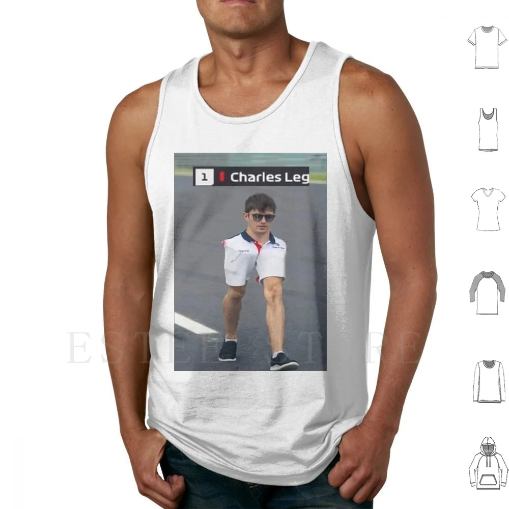 

Leg Leclerc Sauber Tank Tops Vest Sleeveless Leclerc Leg Tifosi Monza Italy Monaco Meme Sbinalla Pronto