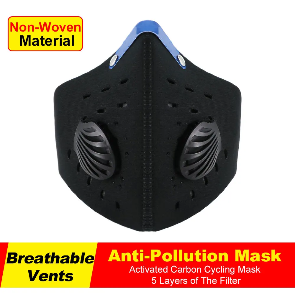 

MOVIGOR Cycling Face Mask Activated Carbon Anti-Fog Haze PM2.5 Anti Dust Face Mask with Filter Neoprene Breathable Tactical Mask