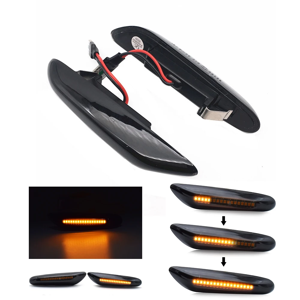 

2 шт./лот для BMW E60 E90 E91 E81 E83 E88 E92 E82 E46, динамический ретранслятор, боковой маркер, зеркальный индикатор, поворотный светодиодный индикатор