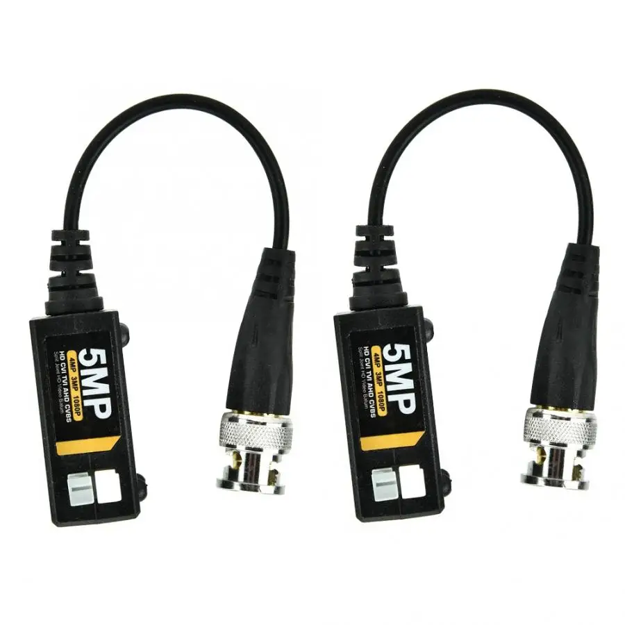 5Pairs/lot 5MP Passive Video Balun High Definition Spliced Twisted Transmitter HD Transceiver for 5MP AHD CVI TVI CVBS Camera