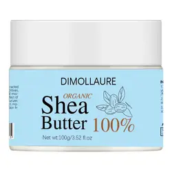 Huile de poupée de karité non raffinée Dimollaure, crème pour le corps hydratante et nourrissante, cosmétiques biologiques, 100g