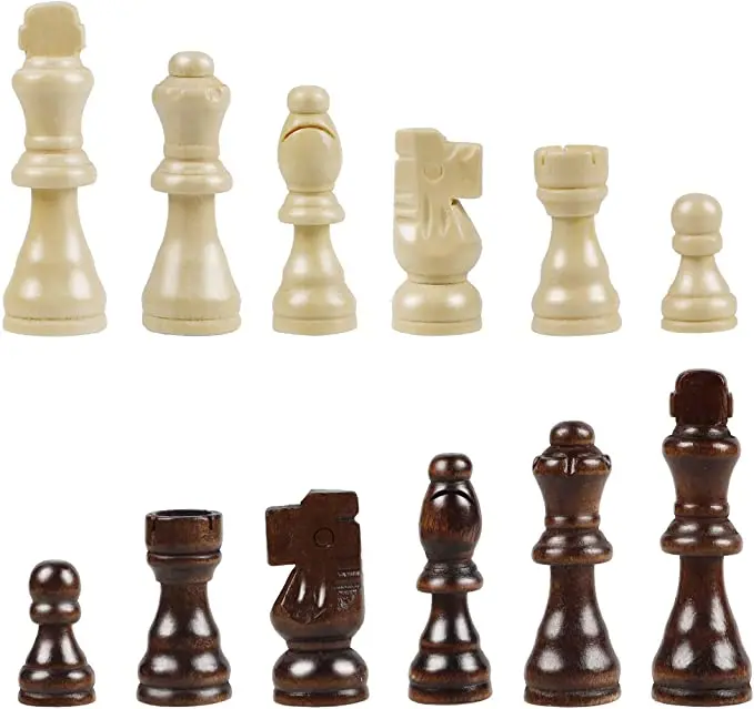 

Large Chess Pieces Only 10CM King Pieces Staunton Style Chess Pieces Set Made of Wood In Velvet Bag 9.5Cm Queen Pieces