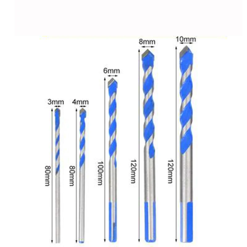 3 4 5 6 8 10 12mm Multi-functional Glass Drill Bit Triangle Bits Ceramic Tile Concrete Brick Metal Stainless Steel Wood