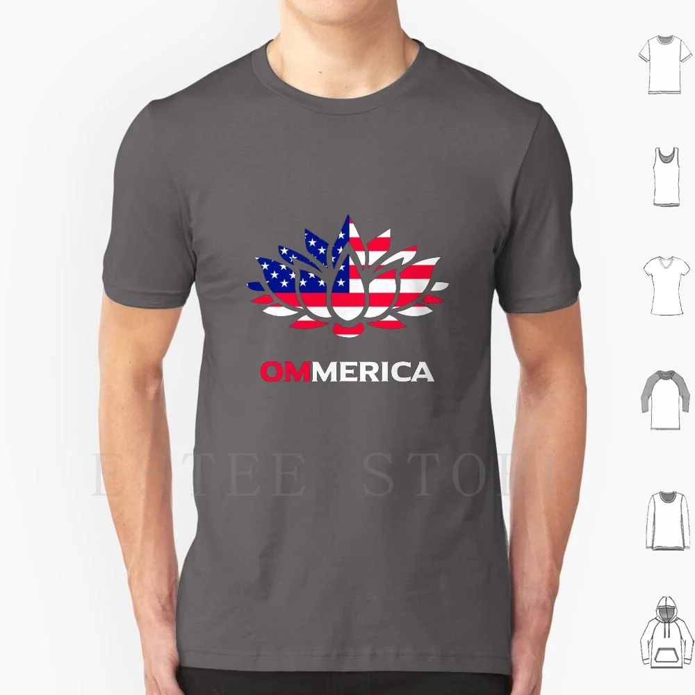 American Buddha Meditation Om Mantra Patriotic Buddhism Yoga Lotus Flower Gifts T Shirt Print Cotton Buddha Buddha Head