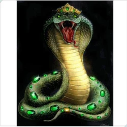 5D Full Diy Diamond Painting Mosaic Handmade Ferocious Cobra Snake Cross Stitch Diamond Embroidery Home Decor Gift