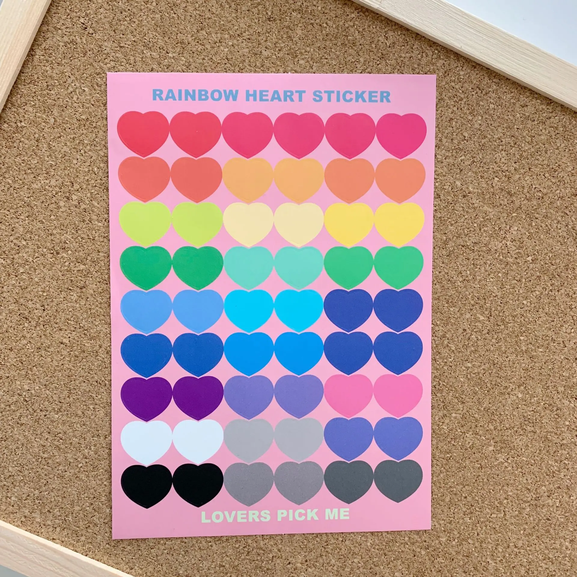 Color Candy Love Label Sticker Waterproof Reusable Sealing Paster Mobile Phone Notebook Creative Decorative Sticker Stationery