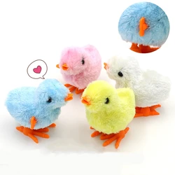 Hot Classic Vintage Clockwork Chick Animal Plush Toy Children Creative Puzzle Clockwork Toy Jumping Chick Baby Birthday Gifts