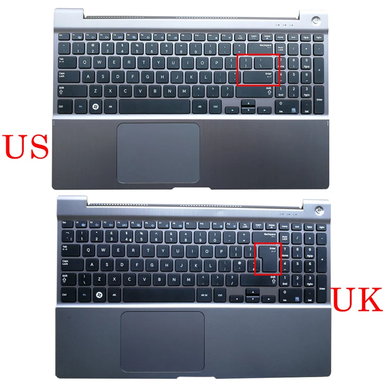 

Pop Original For SAMSUNG NP700Z5 NP700Z5A NP700Z5B NP700Z5C Laptop Palmrest Upper Case With Keyboard Touchpad US UK Keyboard