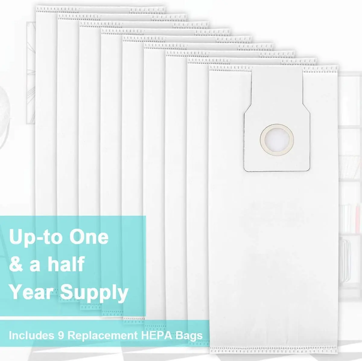 53294 Style O HEPA أكياس الغبار متوافق مع كنمور مكانس كهربائية تستقيم 9 Pack