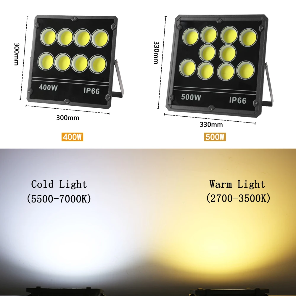 SANDIY Flood Light LED 50W 100W 200W 300W 500W Spotlight สวนกลางแจ้งโคมไฟสแควร์วิลล่า house ภายนอกอาคารโคมไฟติดผนัง