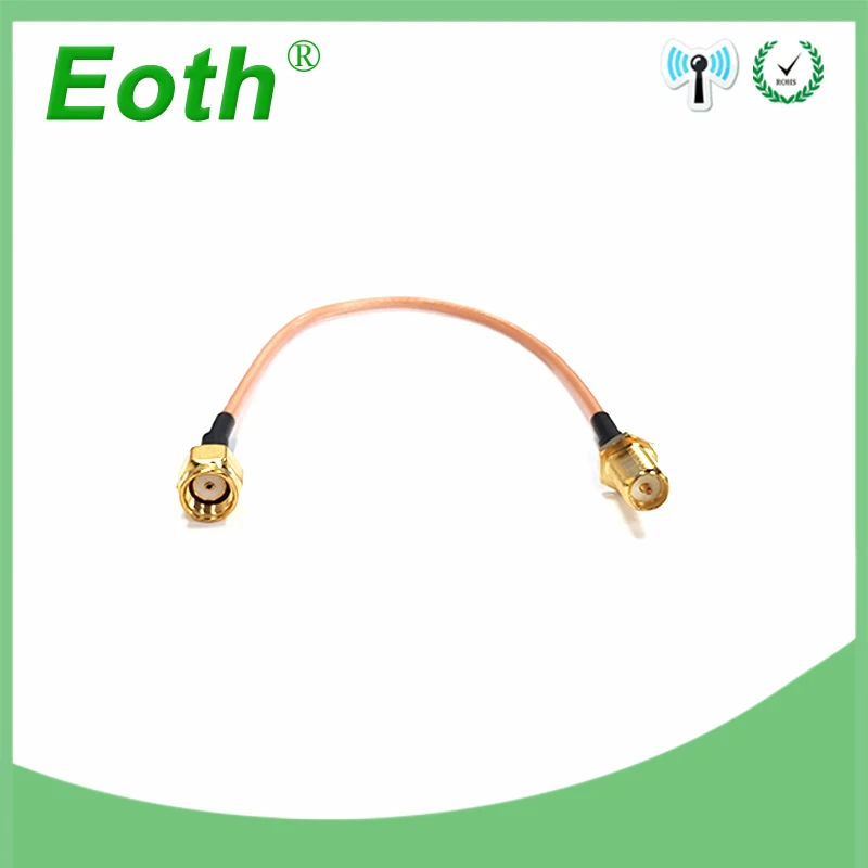 EOTH RG174 SMA Male to Female Antenna Adapter SMA IOT Plug Connector Pigtail Coaxial Jumper Extension Cable for Antena