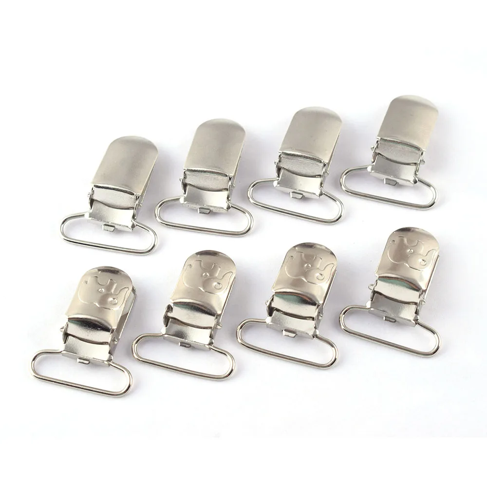 

Silver Genmetal U Shape Ribbon Clip Baby Clip Suspenders Clip Metal Pacifier Clips Kam Clips Suspender Fastener for Dummy Bib