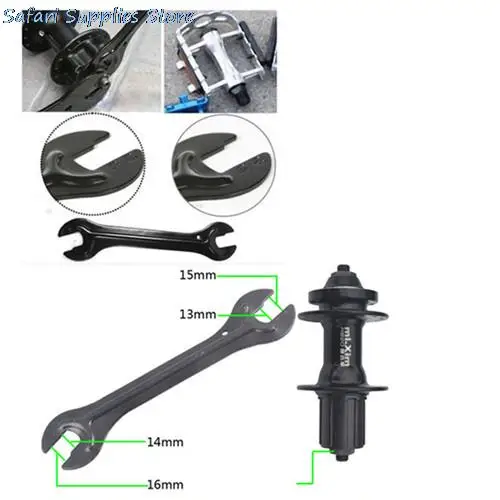 Carbon Steel Bike Cycle Head Open End Axle Hub Cone Wrench Spanner Bicycle Repair Tool