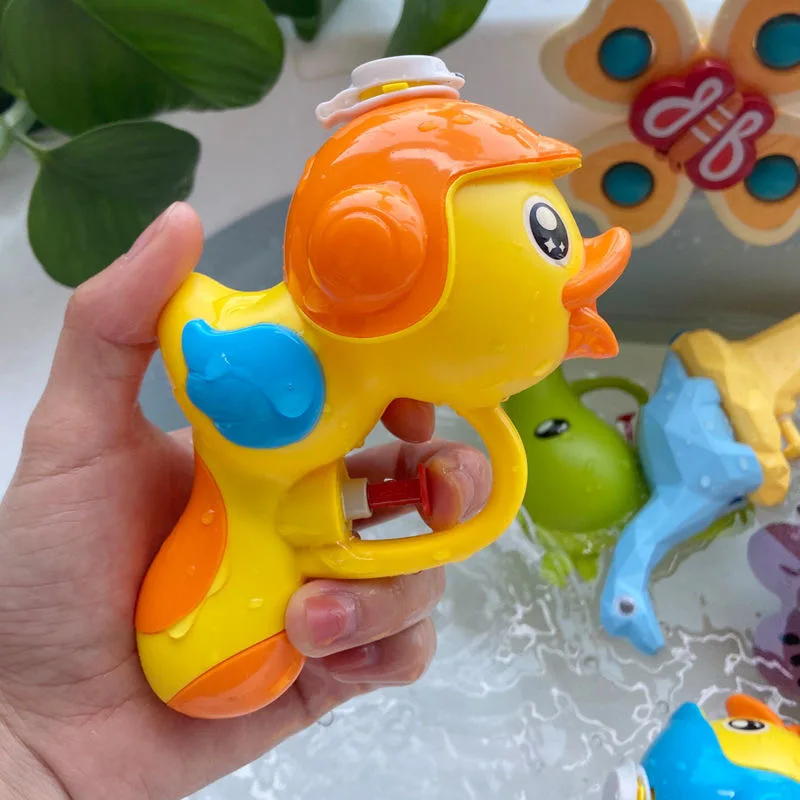 Summer Water Gun Toys Cute Ducks Sprayer Outdoor Sports Cartoon Pea Water Gun Swimming Pool Bath Toys For Children Kids