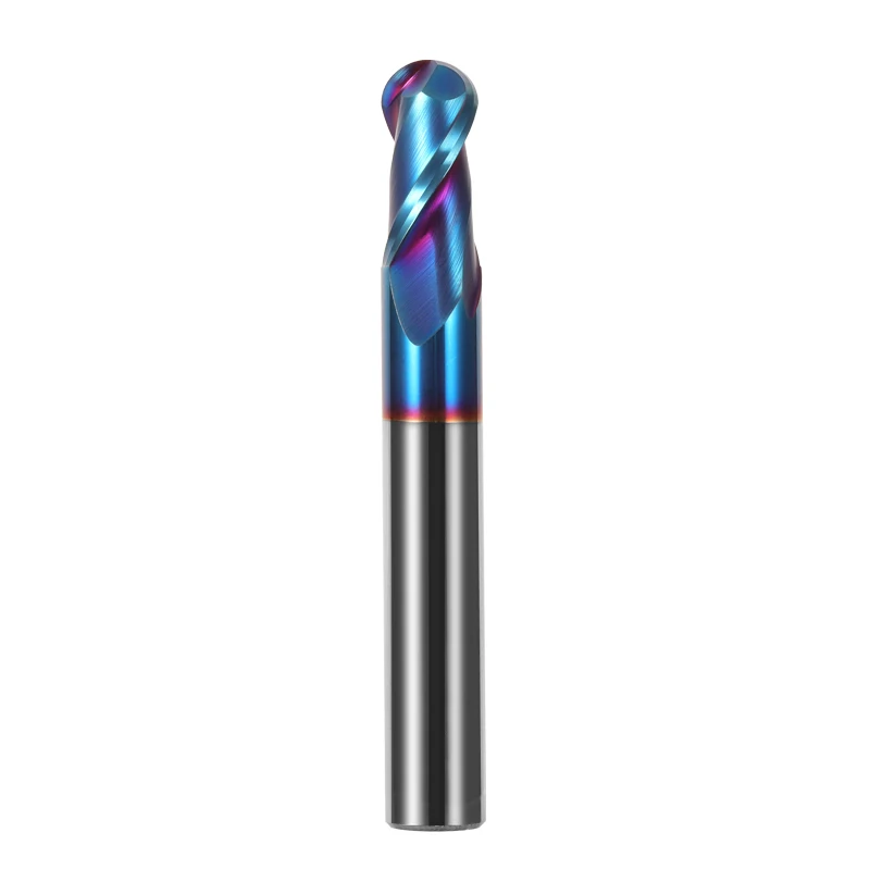 Bóng Mũi Cấp Cối Xay Hợp Kim Vonfram Cắt CNC Router Bit Cụ Xay R0.5 6 Mm 8 Mm 10 Mm HR65 2 Sáo Xay Cắt R0.5 R1 R2