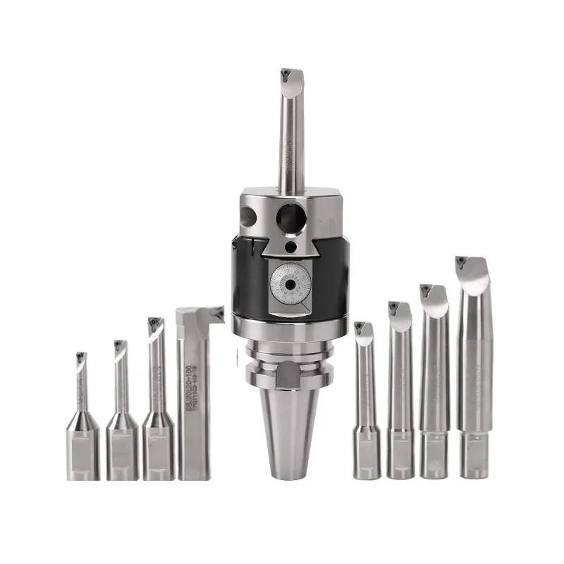 quality NBH2084 8-280mm Boring Head System Holder +8pcs Boring Bar Boring rang 8-280mm Boring Tool Set