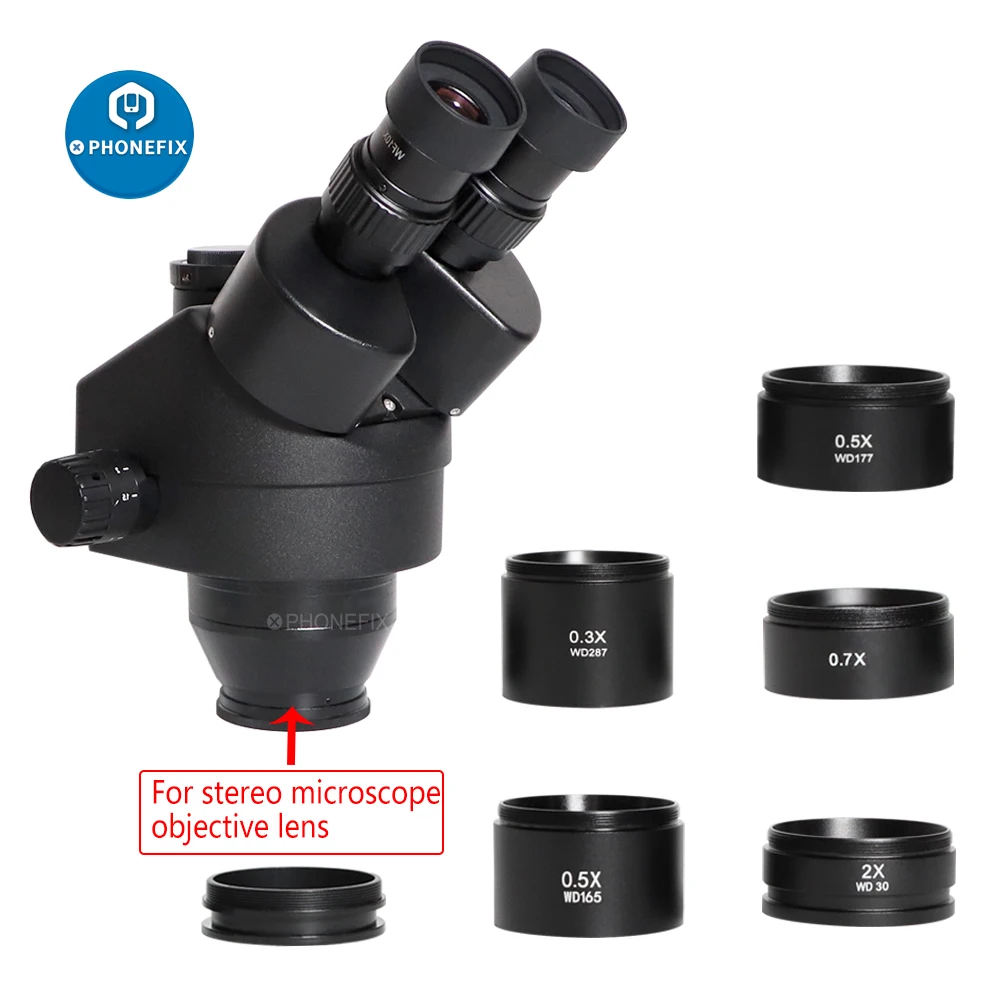 

0.3X 0.5X 0.7X 1X 2.0X Auxiliary Objects Lens Thread M48mm For Zoom Stereo Binocular Trinocular Microscope Barlow Camera Lens