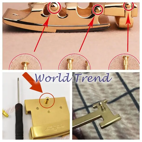 Men leather belt Buckle Repair Buckle Fastening Flat Head Buckle prong Pointed Bag Screw Riveting Nail 66pcs