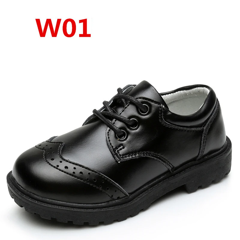 Children leather shoes boys real cowhide black shoes primary and middle school students performance etiquette shoes