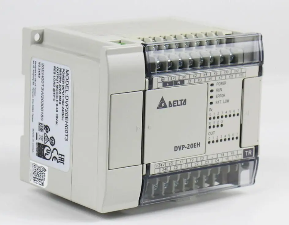 

DVP20EH00T3 DVP-20EH Series PLC body PLC 100-240VAC 12DI 8DO transistor output