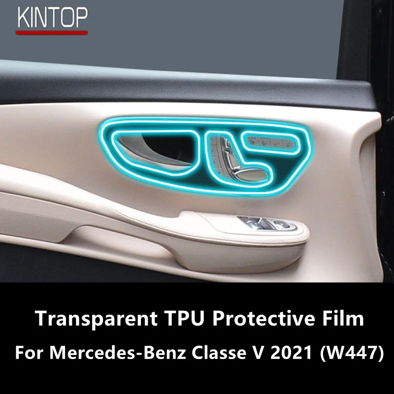 For Mercedes-Benz Classe V 2021 W447 Car Interior Center Console Transparent TPU Protective Film Anti-scratch Repair Film