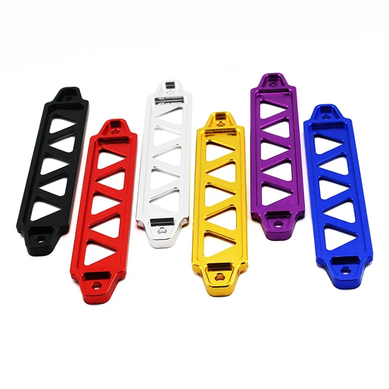 ビレットアルミ製カーバッテリーブレースバー 220mm/190mm マウントブラケットホルダー ブラック ブルー レッド シルバー パープル - カーバッテリーマウント固定用