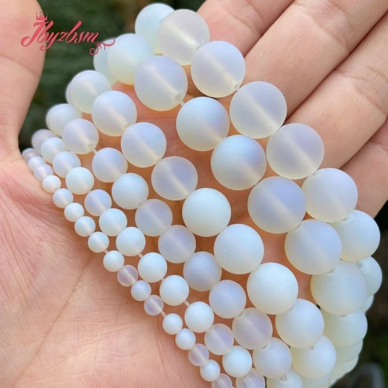 High Quality Opal Stone Beads Opalite Round 4/6/8/10/12mm 15 inch fit DIY Make Up Charms Beading Bead Jewelry Making Accessories