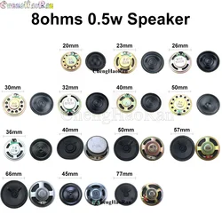 1pcs 8R 0.5W Horn Loud Speaker Buzzer Ringer 10mm 15mm 20mm 23mm 26mm 30mm 32mm 36mm 40mm 50mm 8 ohm 0.5W Small loudspeaker