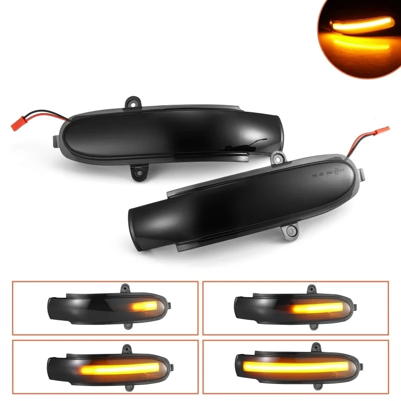 1 Pair Dynamic LED Side Mirror Sequential Turn Signal Light Indicator Lamp For Mercedes Benz W203 S203 CL203 C Class 2001-2007