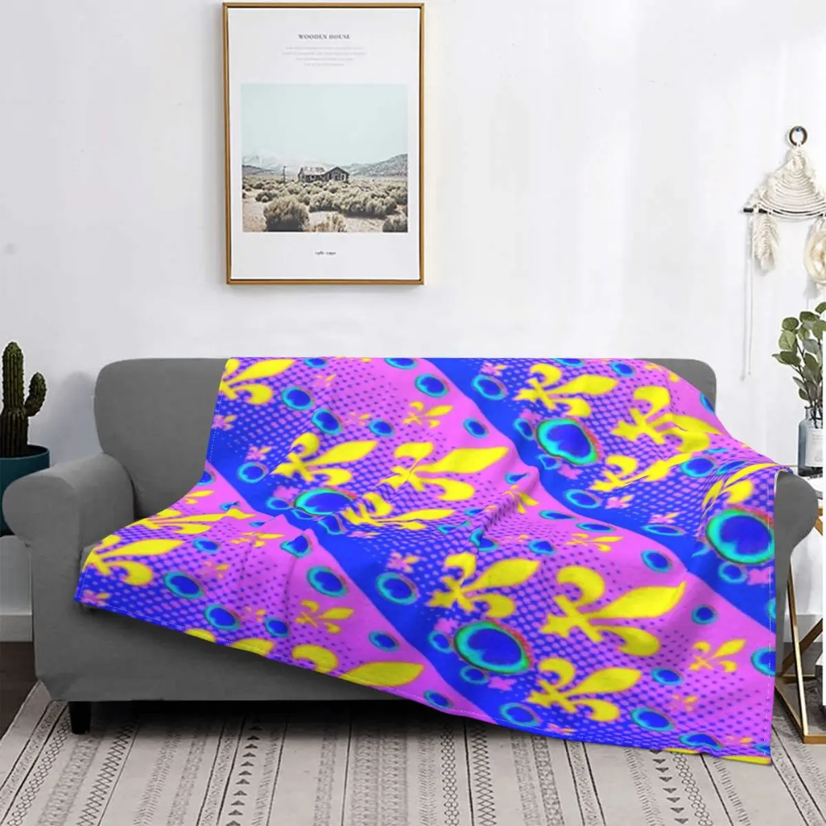 

Manta de flores azules y lilas, colcha a cuadros para cama, toalla de playa, manta de muselina, colcha, 220x240