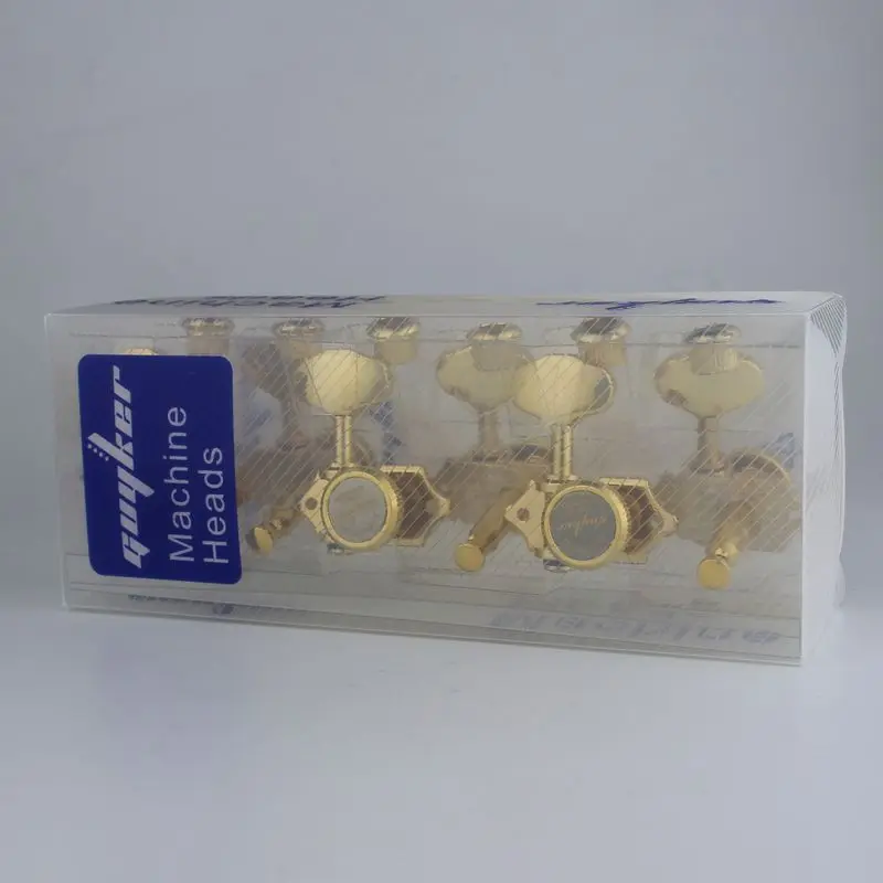 NEW Vintage 1:16 Open Gear Locking Tuner Pegs Gear Butterbean Guitar Tuners Gold