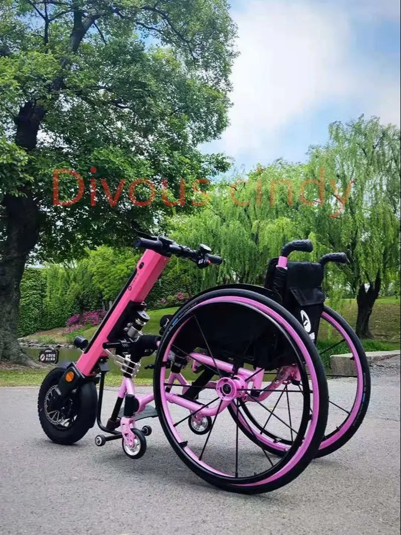 AliExpress DIVOUS 800W Motor Lightweight Manual Wheelchair Bike Attachment Wheelchair Handbike Newest Hot Sale Electric Wheelchair Kit