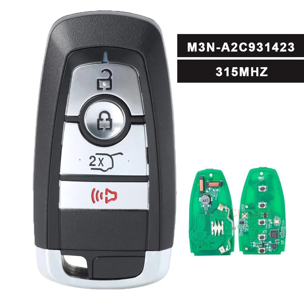 KEYECU M3N-A2C93142300 315/434/868/902 Smart Remote Key for Ford Edge Explorer Expedition Fusion Mondeo F150