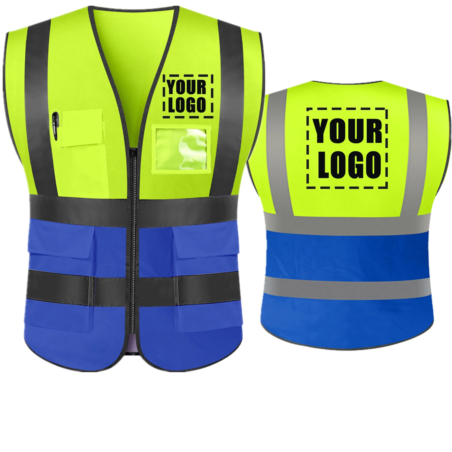 Custom Your Text Logo High Visibility Security Reflective Vest Personalized Construction Traffic Outdoor Safety Cycling Wear