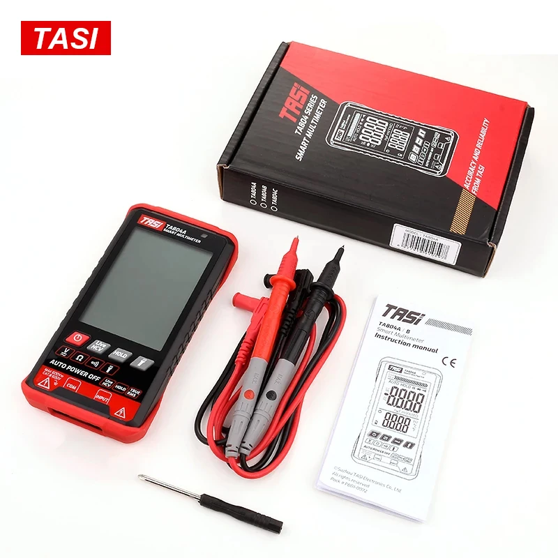 TASI TA804AB Digital Multimeter Professional Auto Tester Multimeter Ultrathin Intelligent OHM NCV Voltage Meter