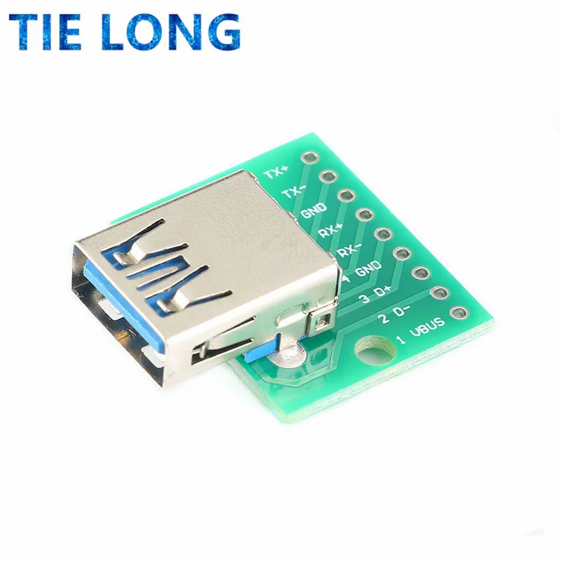 5pcs Micro Mini USB USB A Male USB 2.0 3.0 A Female USB B Connector Interface to 2.54mm DIP PCB Converter Adapter Breakout Board