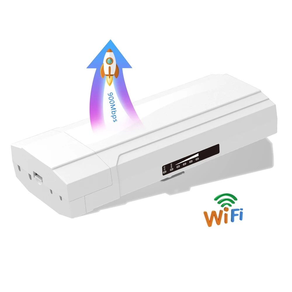 Waterproof Outdoor WiFi CPE 5G 900Mbps Wireless Bridge Point to Point Long Range 10KM AP CPE Router Repeater Extender 24V POE