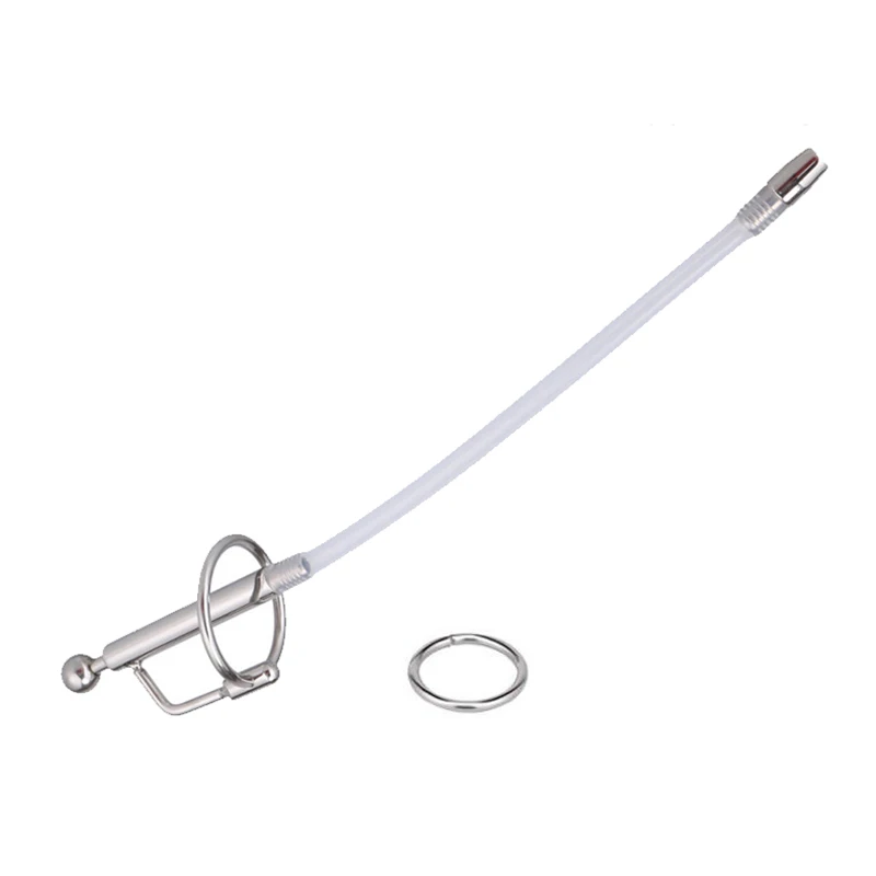 

Stainless Steel Urethral Catheter Catheter Sound Silicone Tube Urethral Dilators Penis Plug Urethra Sounding Sex Toys For Men